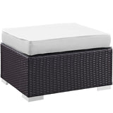 Venice 8 Piece Outdoor Patio Sofa Set in Espresso White