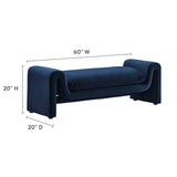 Waverly Performance Velvet Bench