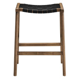 Saoirse Faux Leather Wood Counter Stool - Set of 2