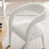 Pinnacle Boucle Upholstered Dining Chair Set of 2