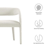 Pinnacle Boucle Fabric Accent Bench