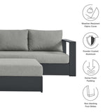Tahoe 5-Piece Outdoor Patio Powder-Coated Aluminum Sectional Sofa Set