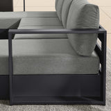 Tahoe 4-Piece Outdoor Patio Powder-Coated Aluminum Sectional Sofa Set
