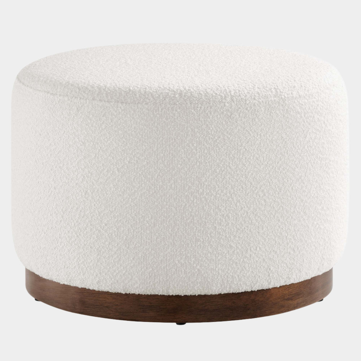 Tilden Large 23" Round Boucle Upholstered Upholstered Ottoman
