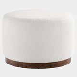Tilden Large 23" Round Boucle Upholstered Upholstered Ottoman