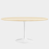 Lippa Oval Artificial Travertine Dining Table