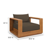 Tahoe 3-Piece Outdoor Patio Acacia Wood Furniture Set