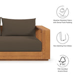 Tahoe 2-Piece Outdoor Patio Acacia Wood Sofa and Coffee Table Set