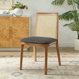 Monarch Wood and Rattan Dining Side Chair