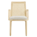 Monarch Wood and Rattan Dining Armchair