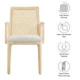 Monarch Wood and Rattan Dining Armchair