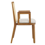Monarch Wood and Rattan Dining Armchair