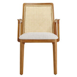 Monarch Wood and Rattan Dining Armchair
