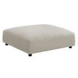 Solace 4-Piece Modular Upholstered Fabric Sectional Sofa With Ottoman