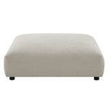 Solace 4-Piece Modular Upholstered Fabric Sectional Sofa With Ottoman