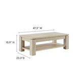 Hollis Travertine Coffee Table in Travertine