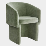 Verity Barrel Back Chenille Dining Armchair