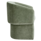 Verity Barrel Back Chenille Dining Armchair