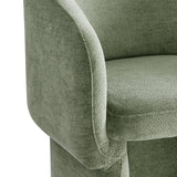 Verity Barrel Back Chenille Dining Armchair