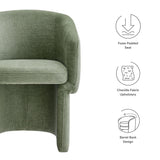 Verity Barrel Back Chenille Dining Armchair