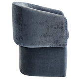 Verity Barrel Back Chenille Dining Armchair