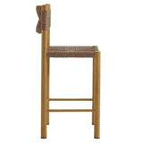 Parkland Outdoor Patio Rattan and Aluminum Counter Stools Set of 2