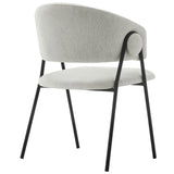 Nella Upholstered Heathered Chenille Dining Chairs Set of 2