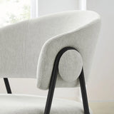 Nella Upholstered Heathered Chenille Dining Chairs Set of 2