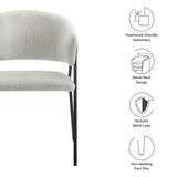 Nella Upholstered Heathered Chenille Dining Chairs Set of 2