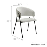 Nella Upholstered Heathered Chenille Dining Chairs Set of 2