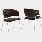 Nella Upholstered Performance Velvet Dining Chair Set of 2