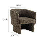 Muse Boucle Fabric Barrel Accent Chair