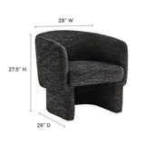 Muse Boucle Fabric Barrel Accent Chair