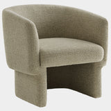 Muse Boucle Fabric Barrel Accent Chair