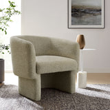 Muse Boucle Fabric Barrel Accent Chair