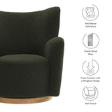 Montrose Wingback Sherpa Swivel Accent Chair