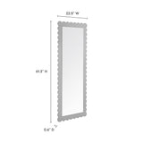 Emmeline Scalloped Rectangle Floor Mirror