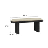 Iver 43" Upholstered Wood Accent Bench