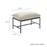 Raya Outdoor Patio Boucle Lounge Chair and Ottoman