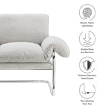 Ansel Boucle Fabric Accent Chair