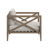 Northlake 3-Piece Outdoor Teak Wood Furniture Set with Armchair and Side Table