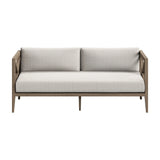 Northlake Outdoor Teak Wood Loveseat and Ottoman Set