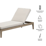 Northlake Outdoor Teak Chaise Lounge