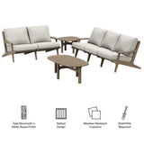 Saratoga 4-Piece Outdoor Teak Wood Furniture Set