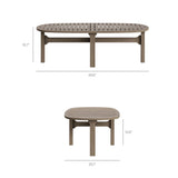 Saratoga 4-Piece Outdoor Teak Wood Furniture Set