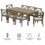 Northlake 9-Piece Outdoor Teak Wood Dining Set