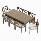 Northlake 9-Piece Outdoor Teak Wood Dining Set