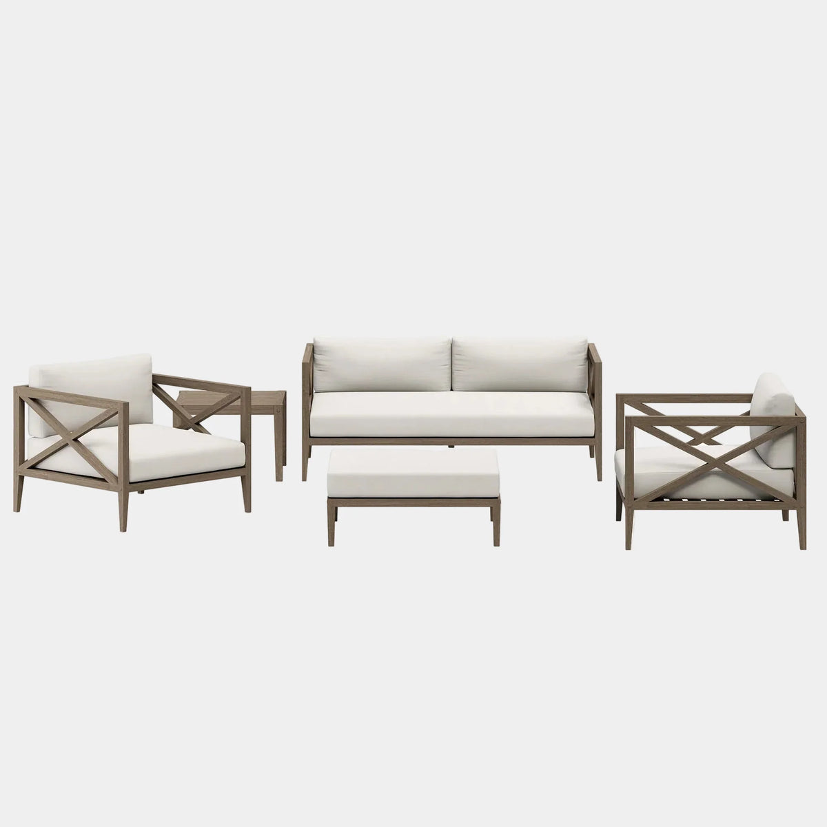 Northlake 5-Piece Outdoor Teak Wood Furniture Set