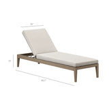 Northlake 3-Piece Outdoor Teak Wood Furniture Set with Chaise Lounges and Side Table