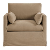 Wellfleet Slipcovered Linen-Blend Armchair
